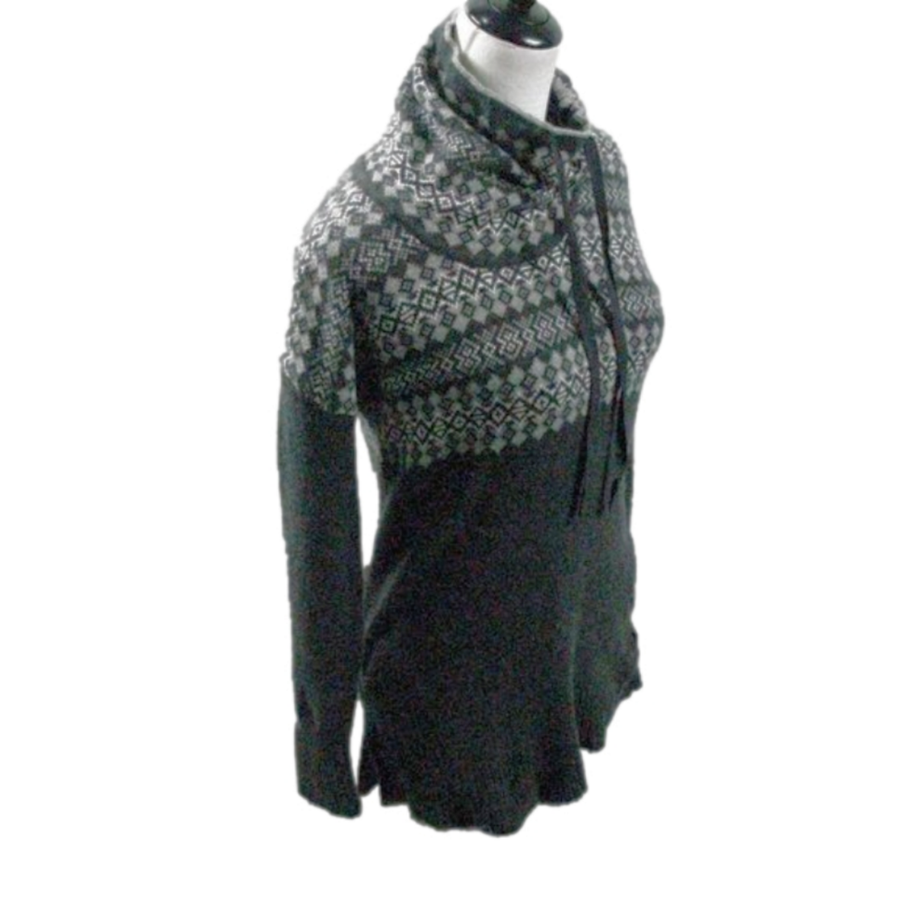 Eddie Bauer Wool Blend Icelandic Nordic Fair Isle Fisherman Sweater Size XS